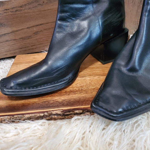 Alexander Wang Black Grain Parker Boots - Picture 8 of 9